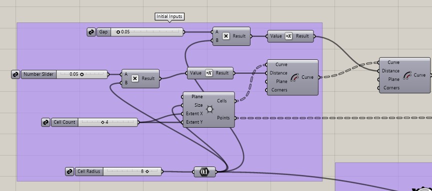 Initial inputs UI